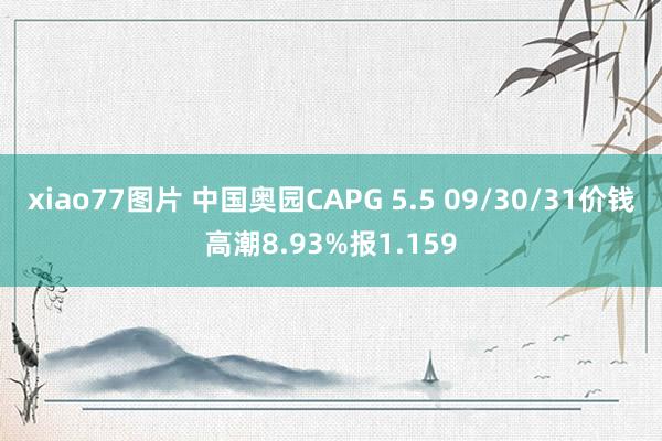 xiao77图片 中国奥园CAPG 5.5 09/30/31价钱高潮8.93%报1.159
