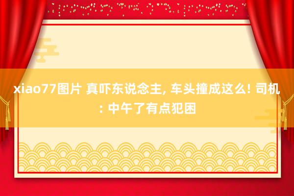 xiao77图片 真吓东说念主， 车头撞成这么! 司机: 中午了有点犯困