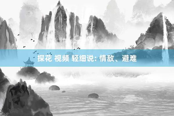 探花 视频 轻细说: 情敌、避难