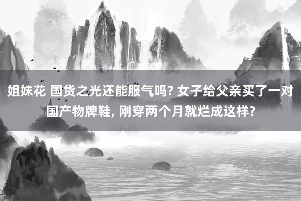 姐妹花 国货之光还能服气吗? 女子给父亲买了一对国产物牌鞋， 刚穿两个月就烂成这样?